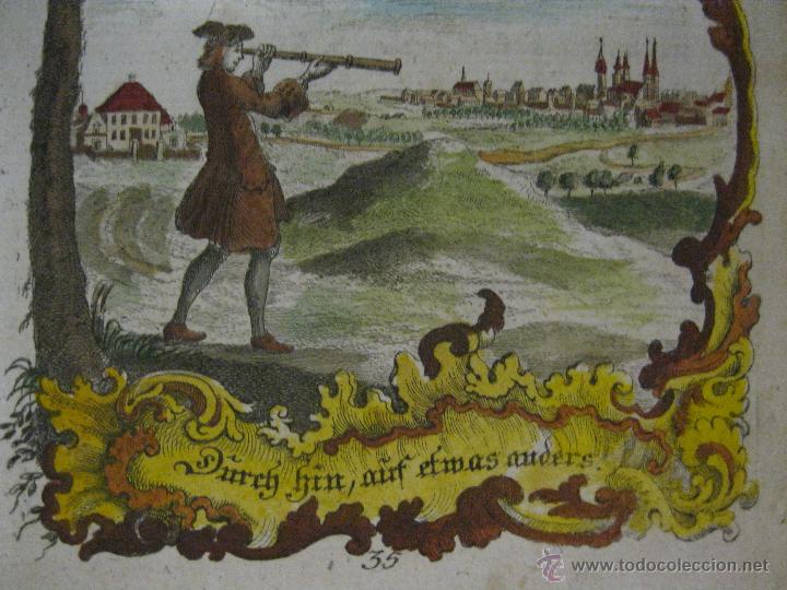 Arte: Emblema barroco: Telescopio, 1680 - Foto 3
