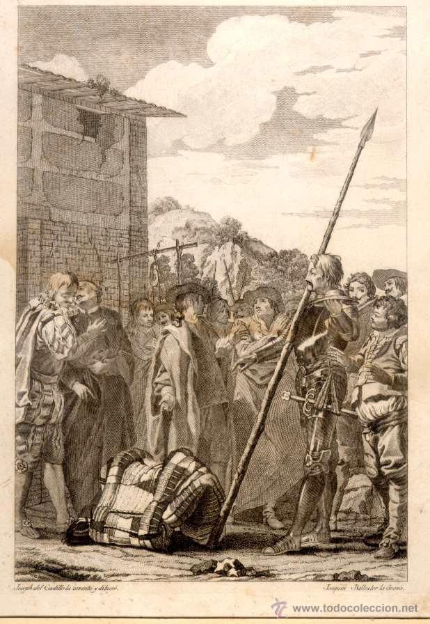 Arte: Grabado de Joaqu&iacute;n Ballester, del 1780, tema de El Quijote - Foto 1