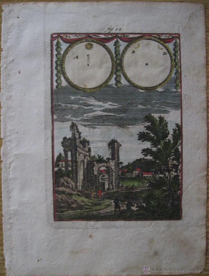 Arte: Astronom&iacute;a celestial, Luna y Tierra, 1685. Mallet - Foto 3