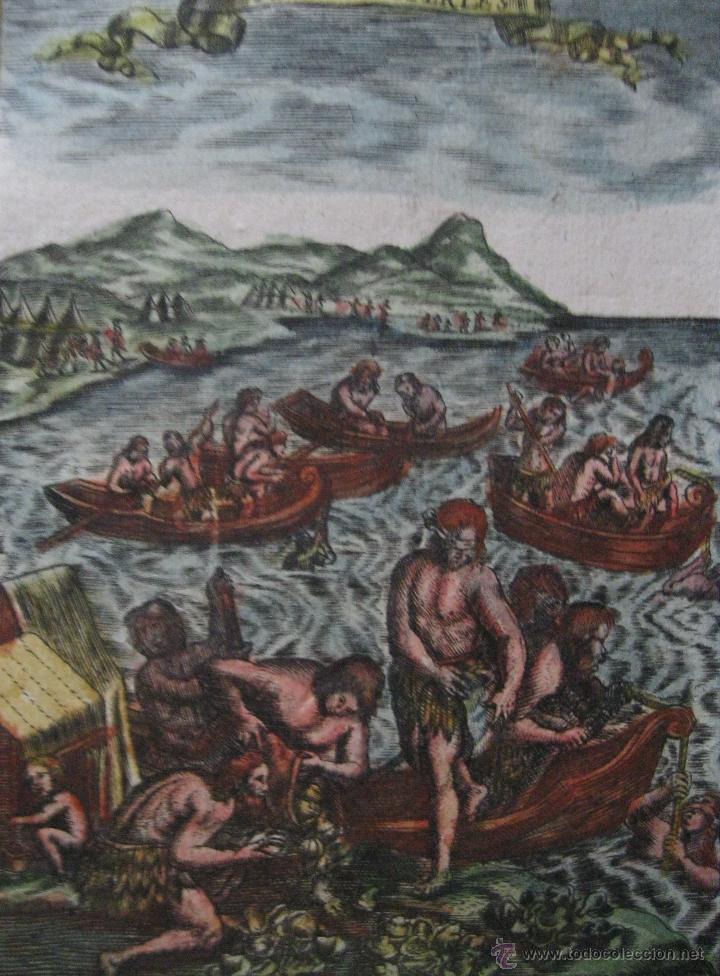 Arte: Pescadores de perlas, 1719.Mallet - Foto 1