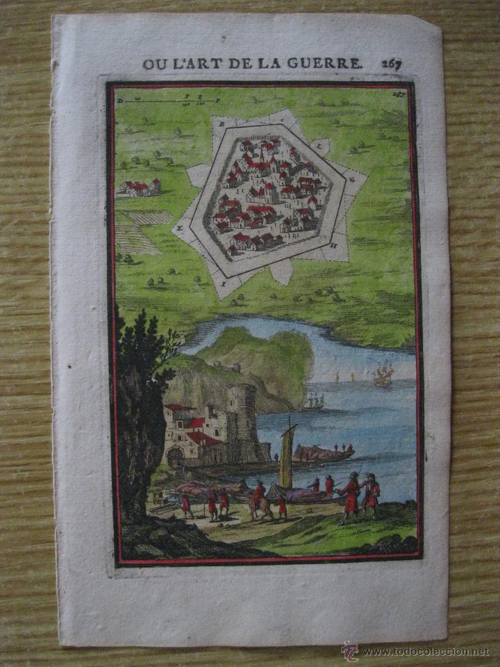 Arte: Ciudad fortificada, 1696.Mallet - Foto 2