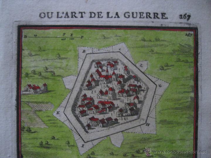 Arte: Ciudad fortificada, 1696.Mallet - Foto 3