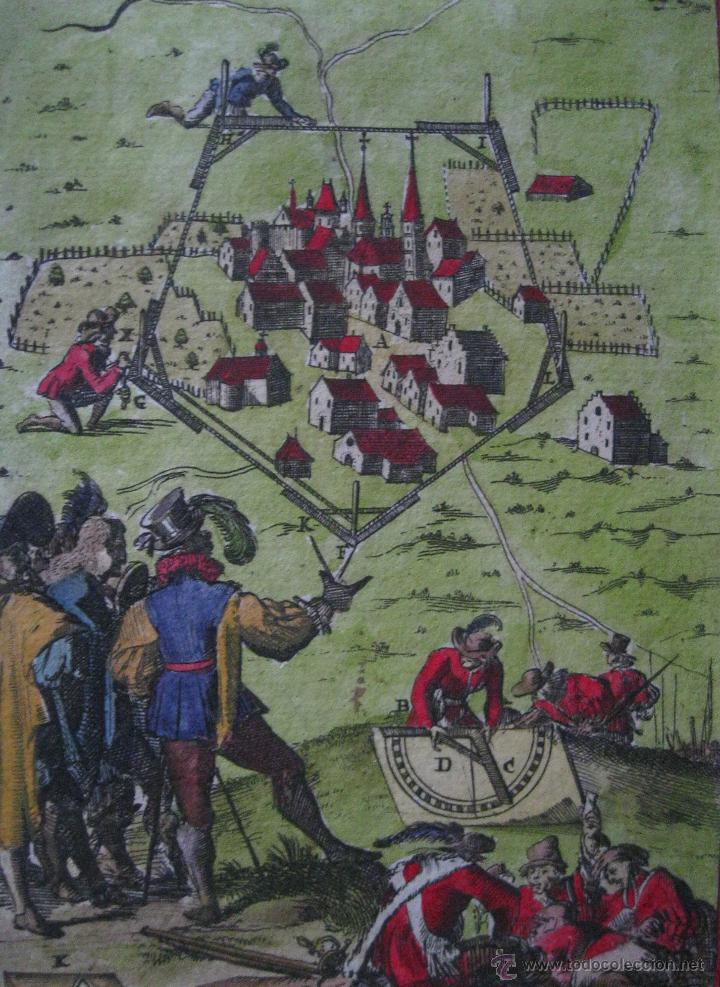 Arte: Trazado de una fortaleza.1696.Mallet - Foto 3