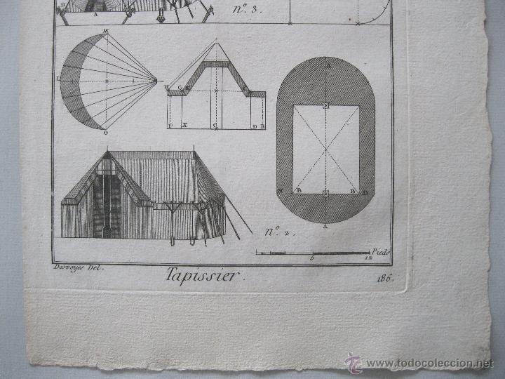 Arte: Oficios.Tapissier.Diderot et DAlembert, 1779. - Foto 3