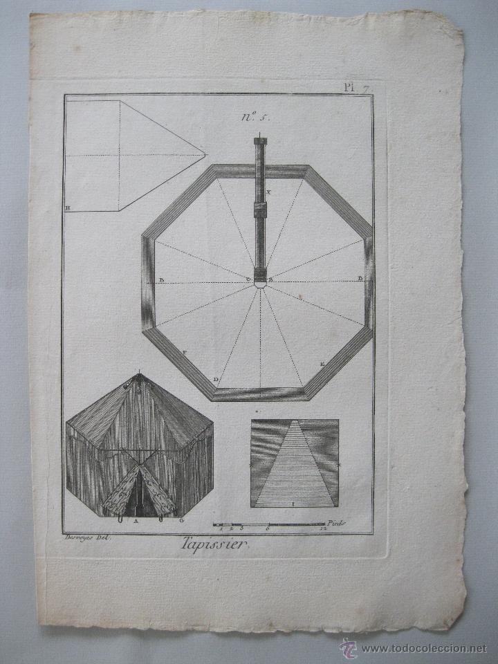 Arte: Oficios. Tapissier IV. Diderot y DAlembert.1779 - Foto 1