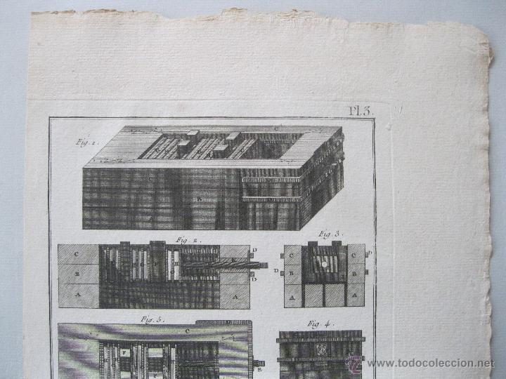Arte: Oficios. Tabletier Cornetier, Presse &aacute; Vis. Diderot y DAlembert.1779 - Foto 3