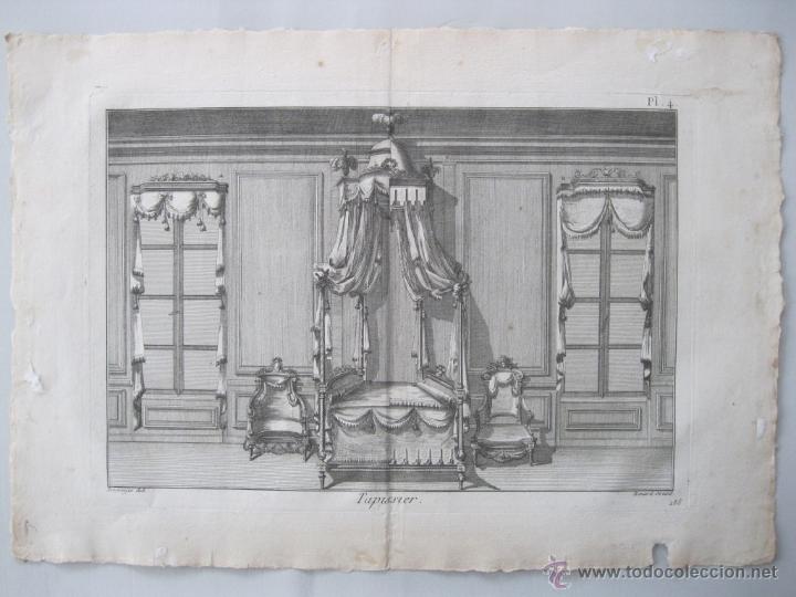 Arte: Oficios. Tapissier VIII. Diderot y DAlembert.1779 - Foto 1