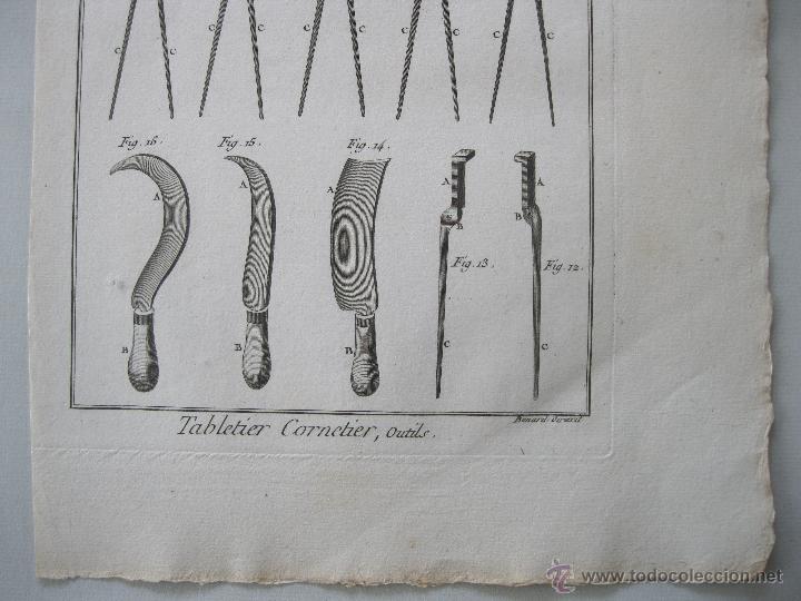 Arte: Oficios. Tabletier Cornetier,Outils I. Diderot y DAlembert.1779 - Foto 2