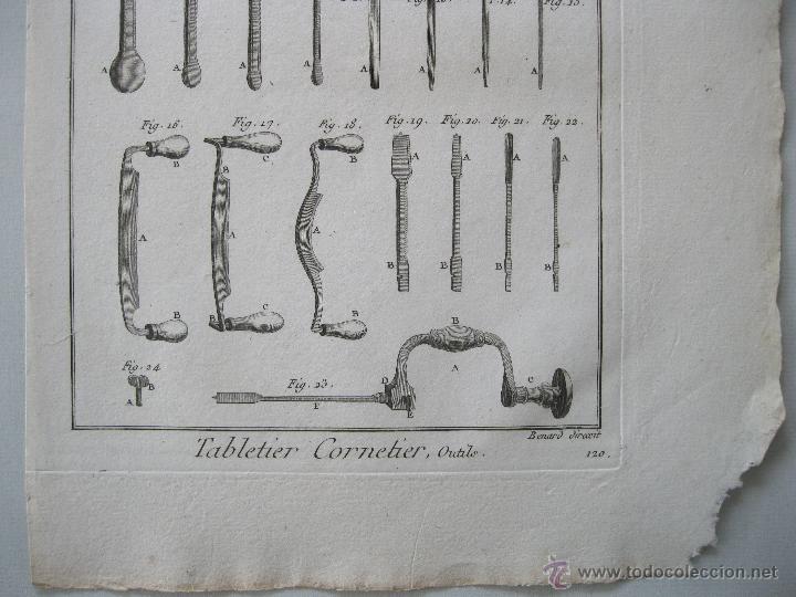 Arte: Oficios. Tabletier Cornetier,Outils II. Diderot y DAlembert.1779 - Foto 2
