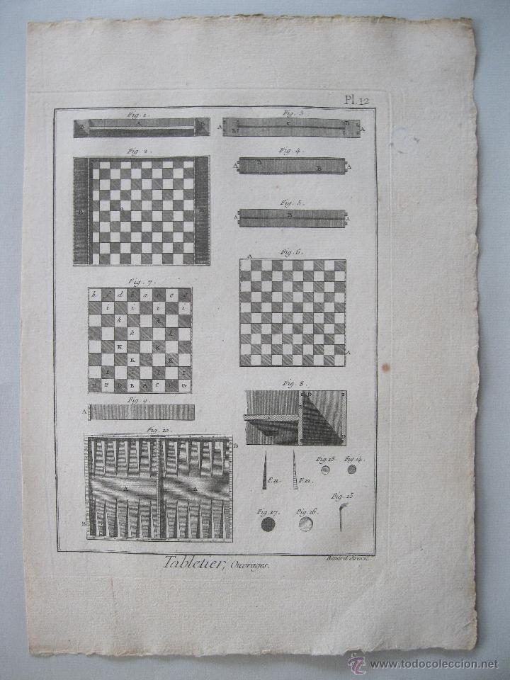 Arte: Oficios. Tabletier, Ouvrages. Diderot y DAlembert.1779 - Foto 1