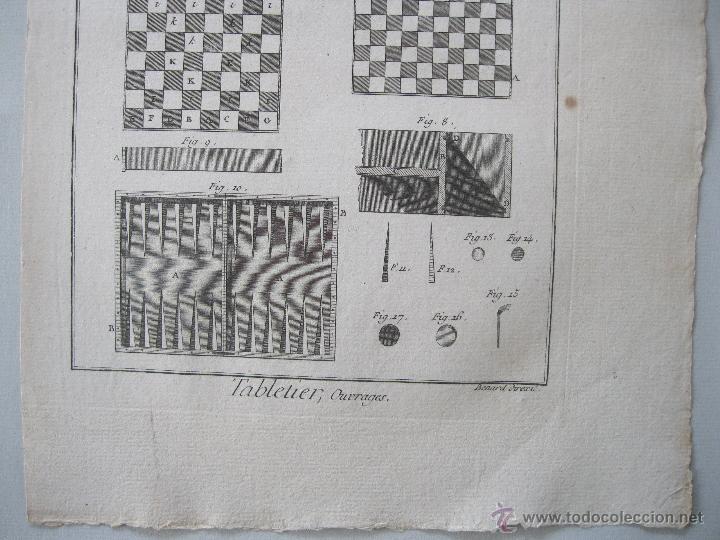 Arte: Oficios. Tabletier, Ouvrages. Diderot y DAlembert.1779 - Foto 2