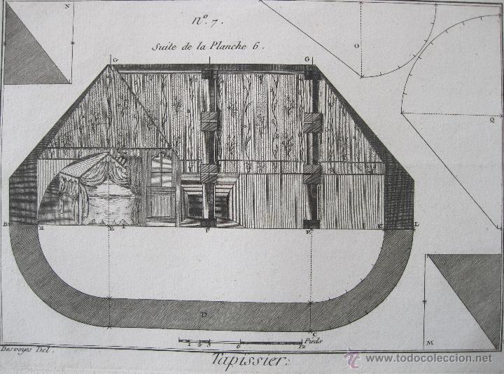 Arte: Oficios. Tapissier V. Diderot y DAlembert.1779 - Foto 2