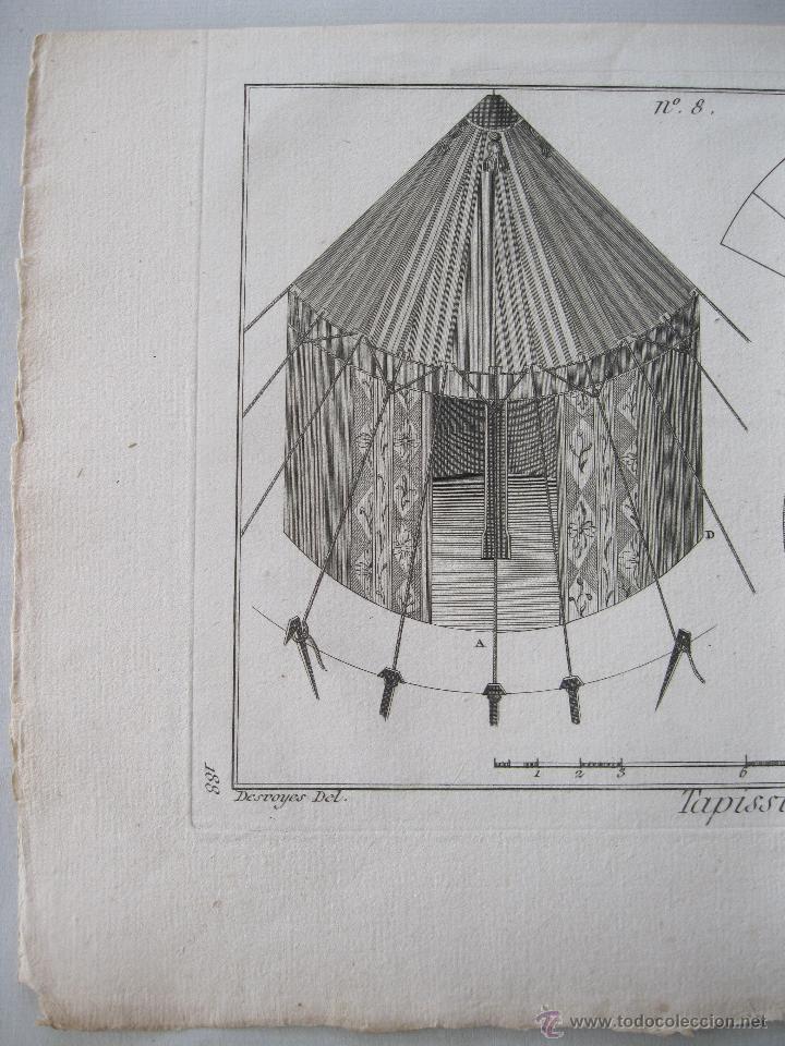 Arte: Oficios. Tapissier VI. Diderot y DAlembert.1779 - Foto 2