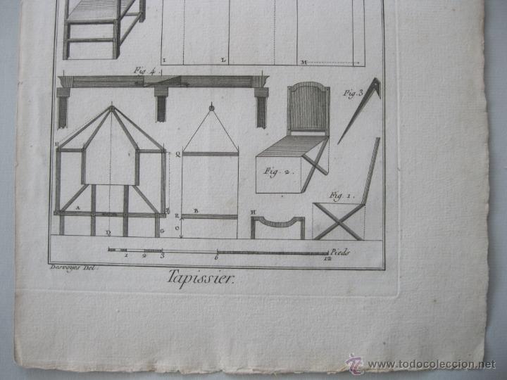 Arte: Oficios. Tapissier VII. Diderot y DAlembert.1779 - Foto 2