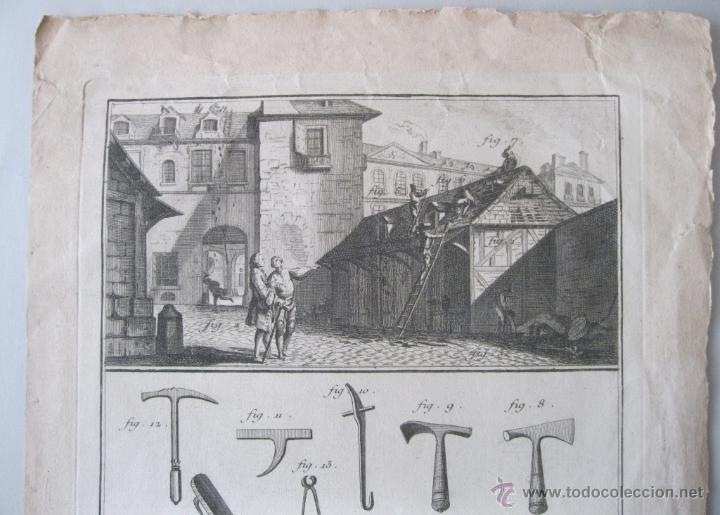 Arte: Oficios. Couvreau. Diderot y DAlembert.1779 - Foto 2