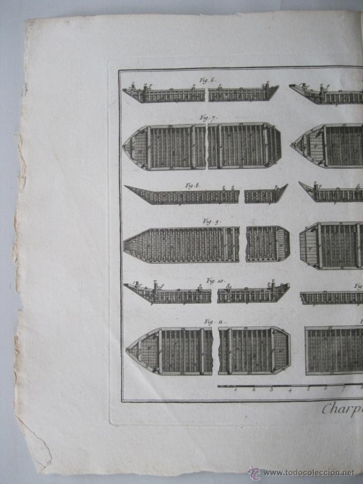 Arte: Oficios. Charpente, Bateaux.Diderot y DAlembert.1779 - Foto 2