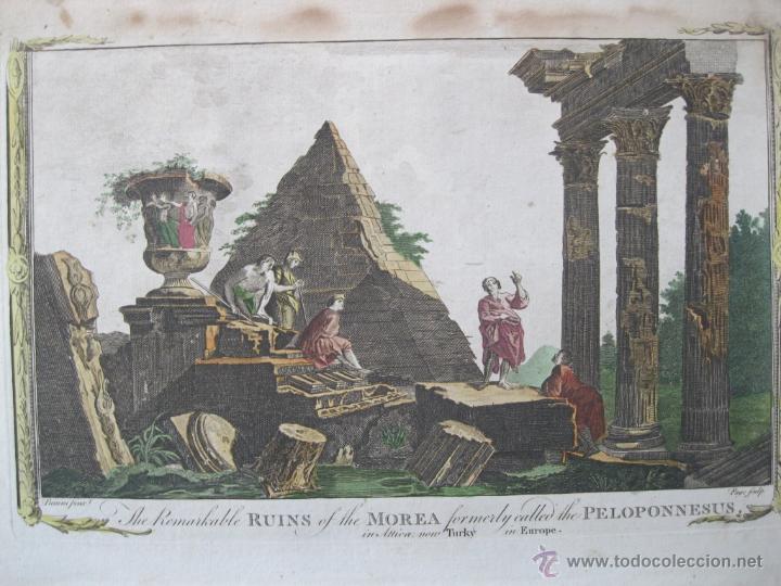 Arte: Antiguas ruinas de Grecia, 1782.Millar - Foto 2