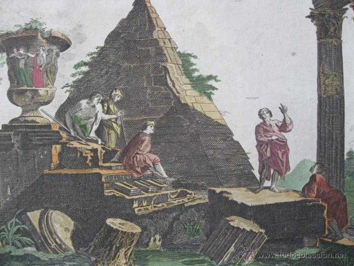 Arte: Antiguas ruinas de Grecia, 1782.Millar - Foto 3