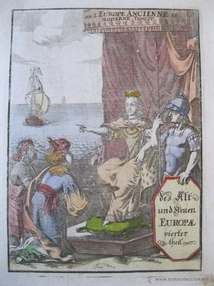 Arte: Frontispicio o portada de libro, Malllet, circa 1680 - Foto 2