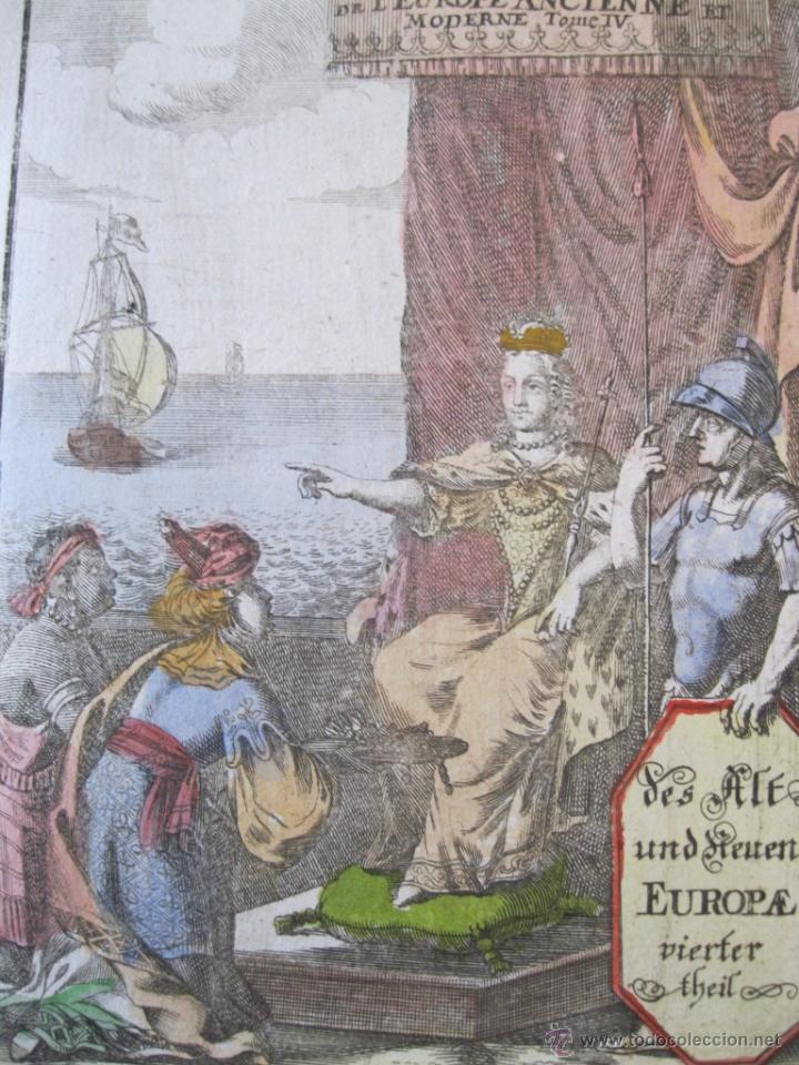 Arte: Frontispicio o portada de libro, Malllet, circa 1680 - Foto 3