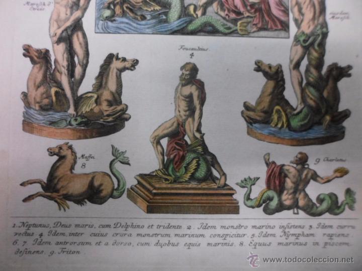 Arte: Dioses mitol&oacute;gicos del mar, 1757, Montfaucon - Foto 4