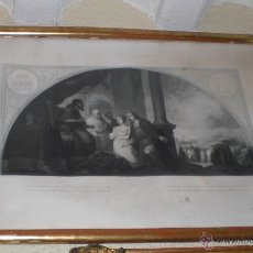 Arte: EXTRAORDINARIO GRABADO DE MURILLO. EL PATRICIO REVELA SU SUEÑO AL PAPA. 1858. POR DOMINGO MARTINEZ