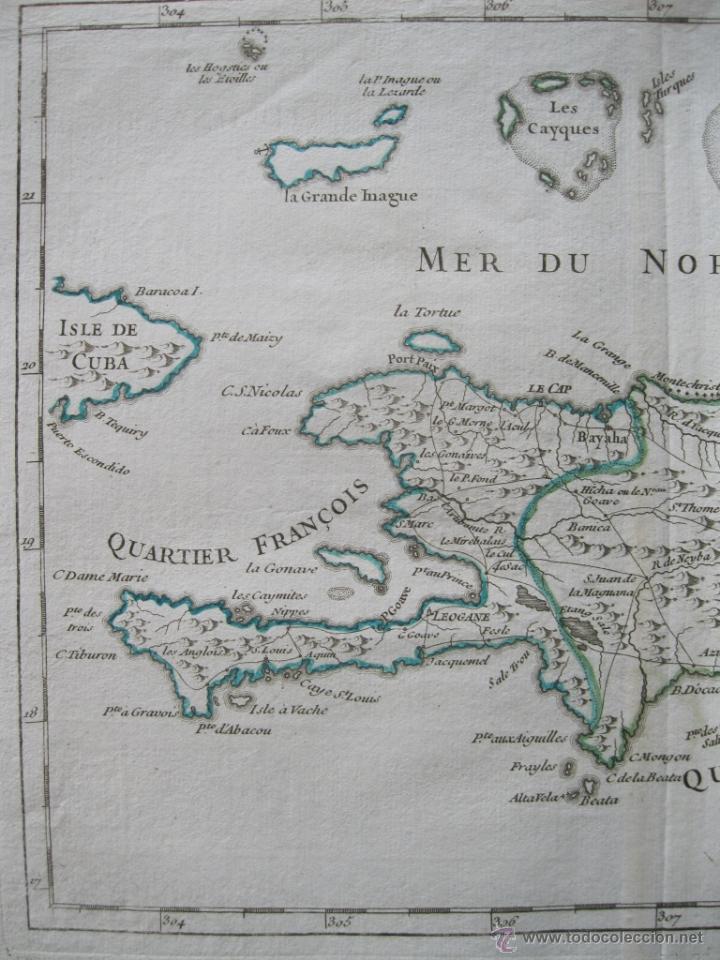 Arte: Mapa de Santo Domingo, 1746. Le Rouge - Foto 4