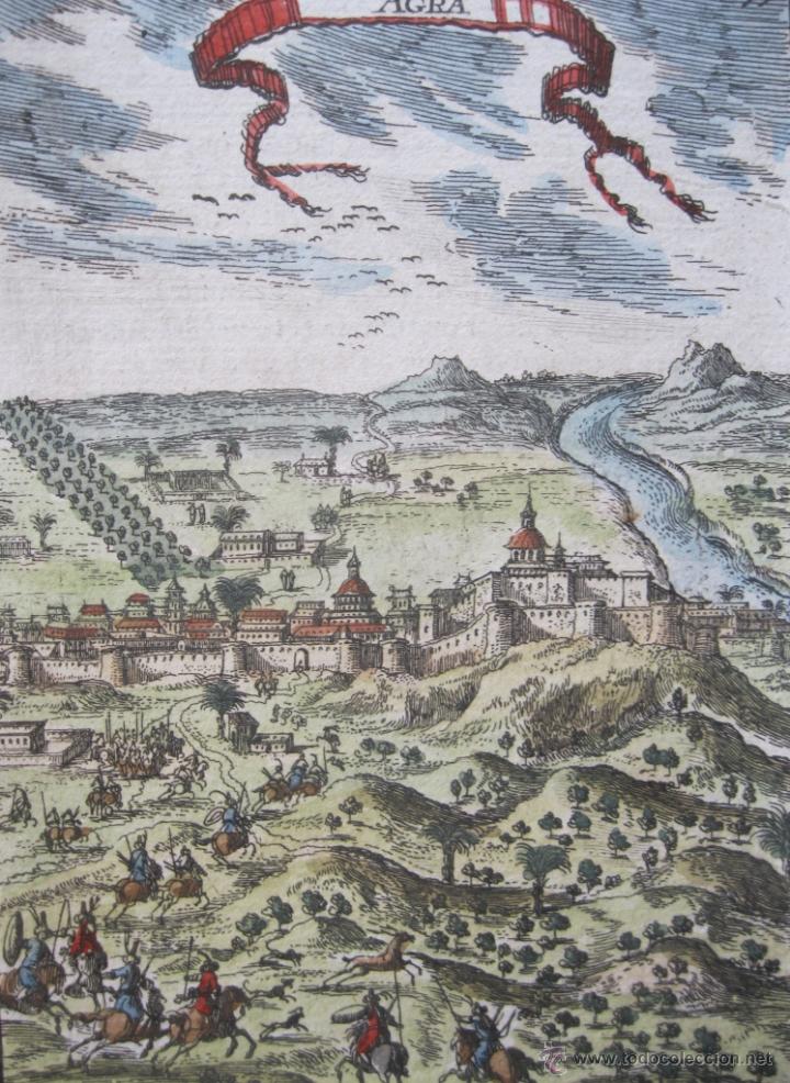 Arte: Vista de Agra (India), 1683. Mallet - Foto 2