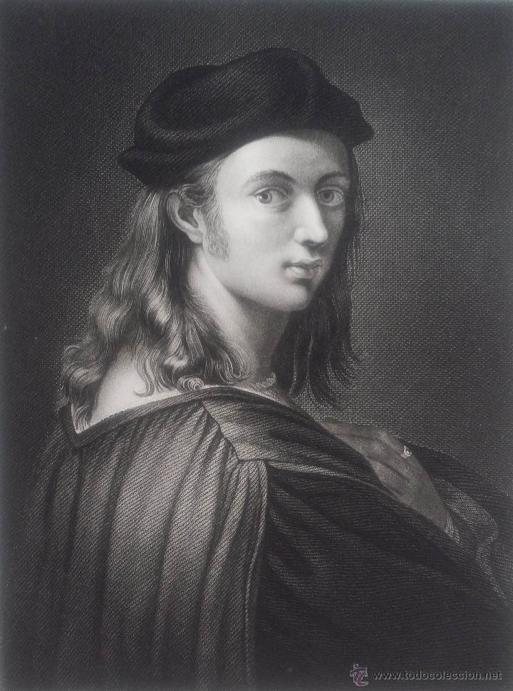 Arte: PAYNE: Raphael / grabado 1850 - Foto 1