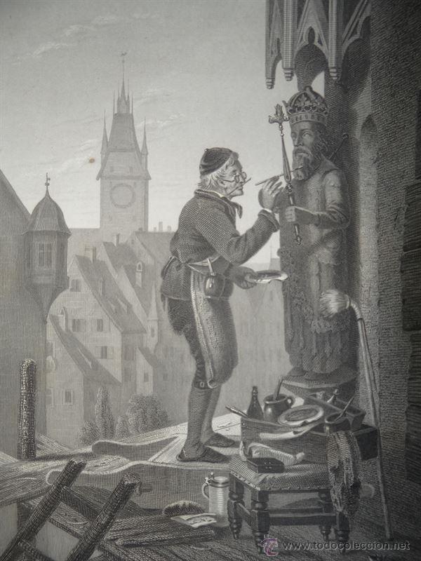 Arte: El moderno restaurador, 1861. A.Simon - Foto 2