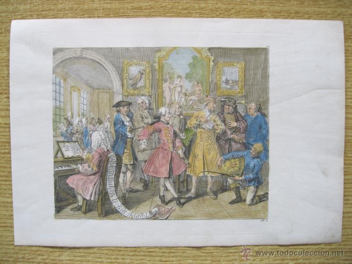 Arte: Disputas de sal&oacute;n, de la nobleza, 1790. William Hogarth - Foto 1
