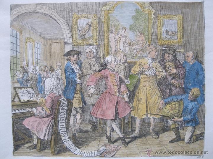 Arte: Disputas de sal&oacute;n, de la nobleza, 1790. William Hogarth - Foto 2