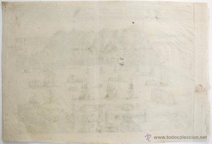 Arte: Vista de Gibraltar, sur de Espa&ntilde;a, 1730. - Foto 4