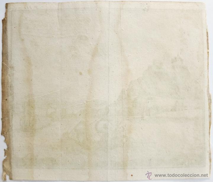 Arte: Batalla naval en Gibraltar, sur de Espa&ntilde;a, 1730. Dumont - Foto 4
