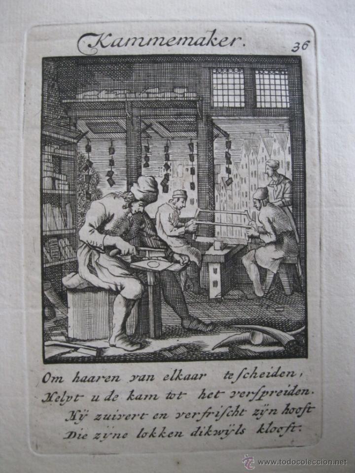 Arte: EL fabricante de peines, 1750. Luyken - Foto 1