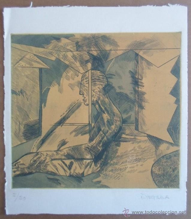 Kunst: J. Tejada () grabado de 24x25 en papel de 32x28cms, firmado a l&aacute;piz y numerado 5/50.