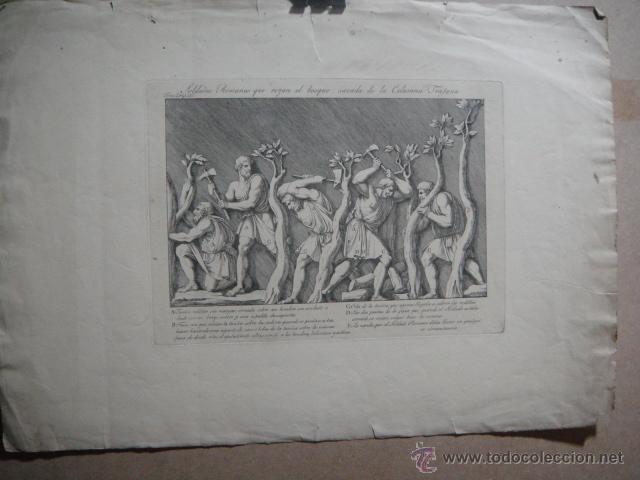 Arte: grabado de soldados romanos rozando el bosque