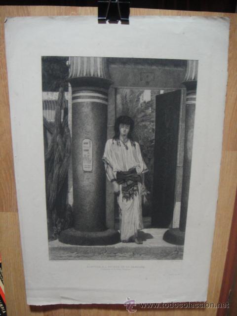 Arte: egyptien a l'entre de sa demeure - l. alma tadema , pinx  /  edm ramus , sc