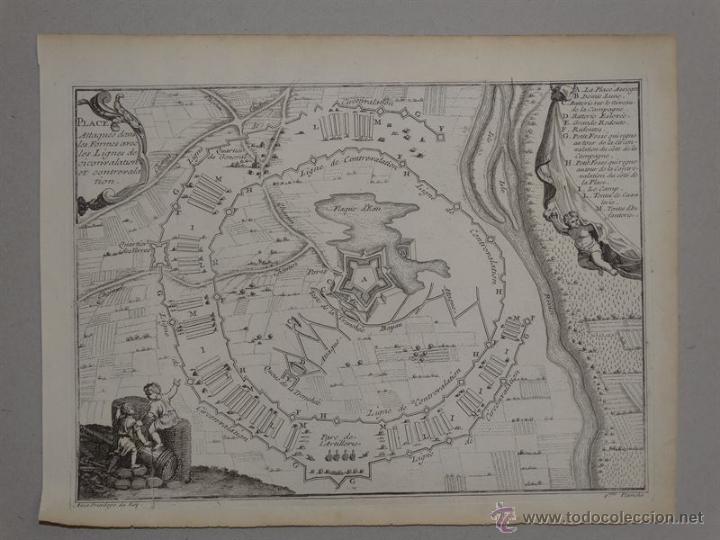 Arte: Plan de ataque a una fortaleza francesa, 1750. - Foto 1