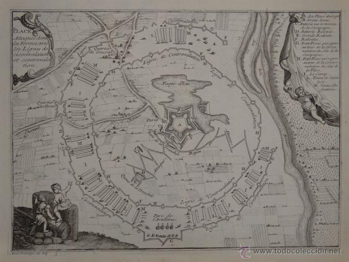 Arte: Plan de ataque a una fortaleza francesa, 1750. - Foto 2