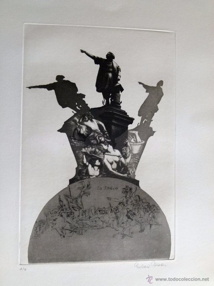 Arte: Grabado original de Eberhard Schlotter tema Cristobal Colon - Foto 1