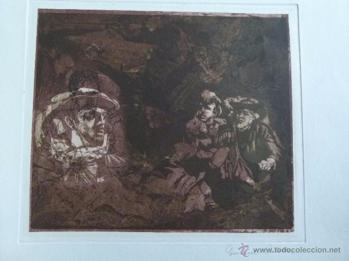 Arte: Grabado de El Quijote de Eberhard Schlotter - Foto 1