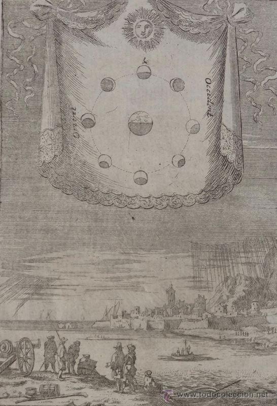 Arte: Fases de la Luna, 1685.Mallet - Foto 3