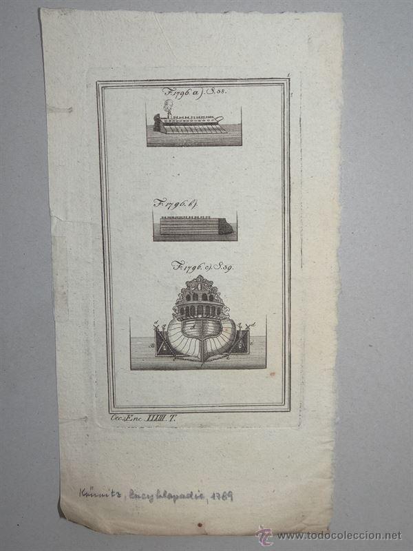 Arte: Construcci&oacute;n naval, 1789. Kr&uuml;nitz - Foto 1