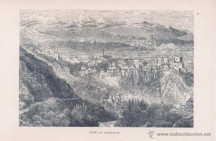 Arte: VISTA DE GRANADA - 1880. - Foto 1
