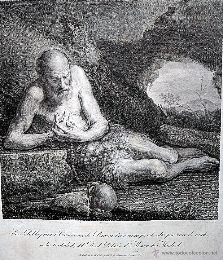 Arte: SAN PABLO PRIMER ERMITA&Ntilde;O; Joseph Rivera ping; Phi Criere sculp 1797 - Foto 1