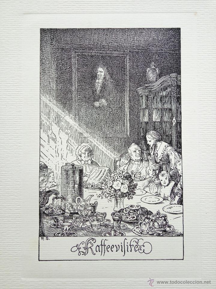 GRABADO ORIGINAL DE RUDOLF SCHAEFER, GRAN CALIDAD, 33 X 25 CM, CIRCA 1910 (Arte - Grabados - Contemporáneos siglo XX)