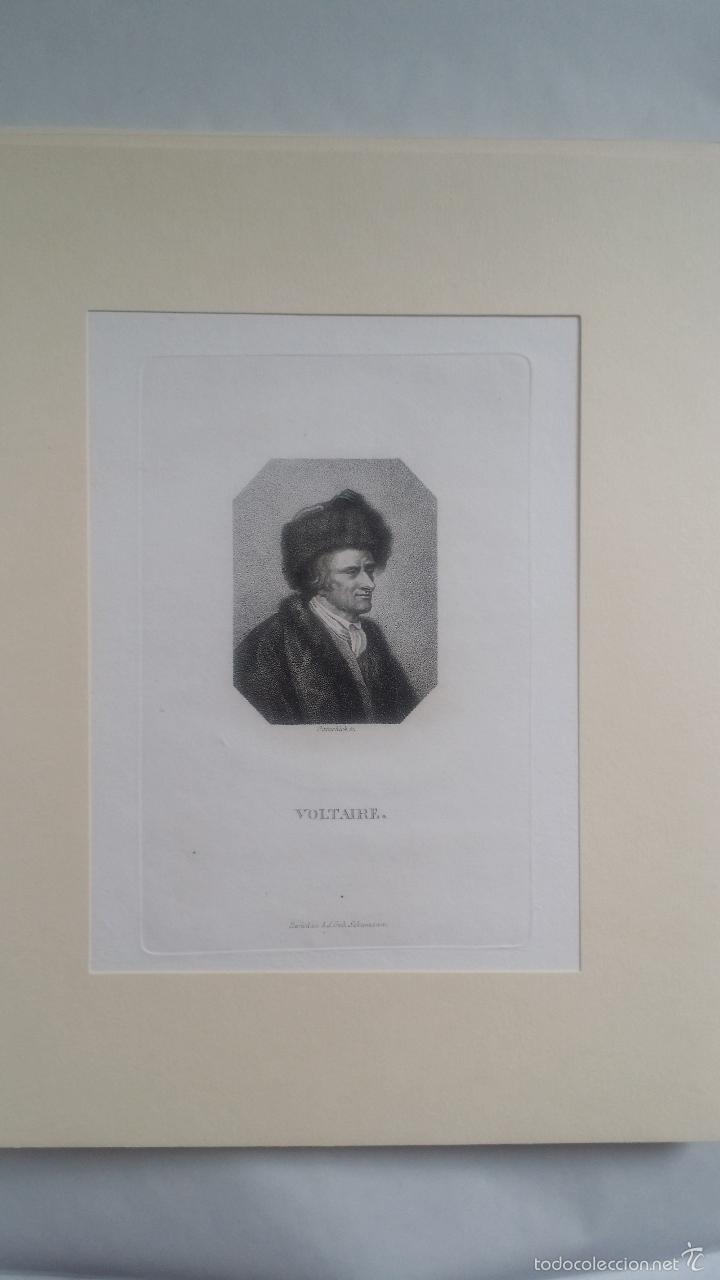 Arte: VOLTAIRE: grabado de GOTTSCHICK / 1820 - Foto 3