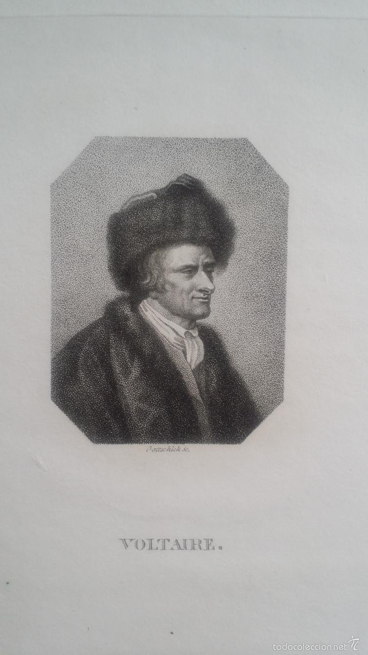 Arte: VOLTAIRE: grabado de GOTTSCHICK / 1820 - Foto 6