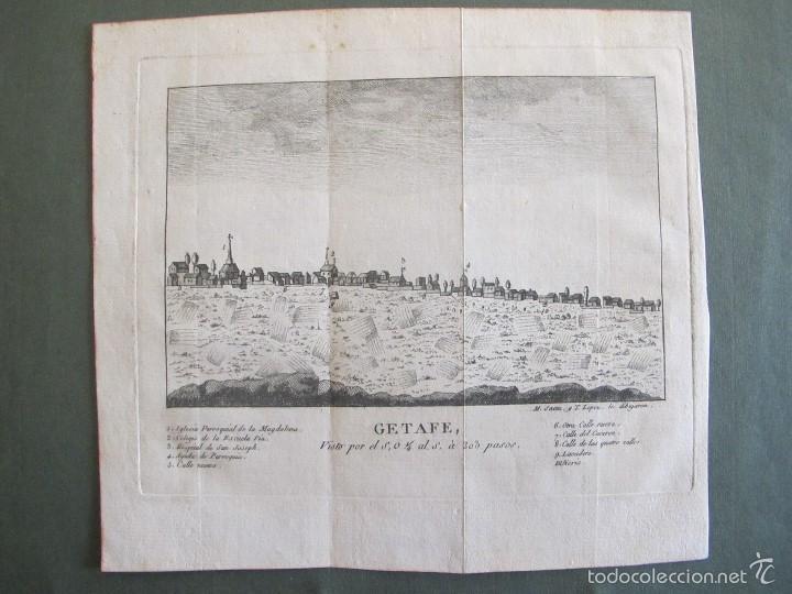 Arte: GETAFE, GRABADO ORIGINAL EN COBRE DEL SIGLO XVIII - Foto 1